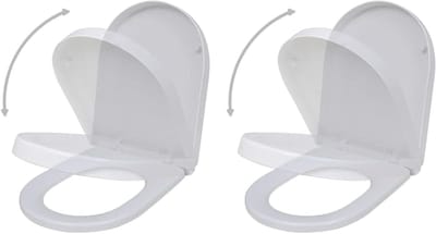 Toiletbril - Zitting Deksel - Badkamer Vernieuwen - Soft Close - 2 Stuks - Wit