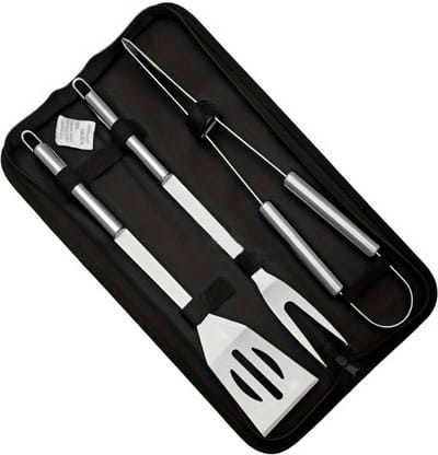 Nivard Barbeque Set - Barbecueset - Barbecue - Barbecues - BBQ - Tangenset - Vleeset - Accessoires - Zomer - 4 stuks