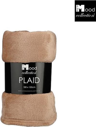 In The Mood Collection Famke Fleece Plaid – L180 x B130 cm – Beige