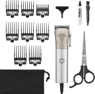 Professionele Tondeuse - Haarknipset Kit - Thuis Kapsel Creëren - Japanse Roestvrij Staal - 8 Opzetkammen - Metaal