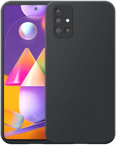 Geschikt voor Samsung Galaxy M31S Telefoonhoesje Flexibel Siliconen TPU hoesje - Flexible Back Cover Case Siliconen TPU - Zwart - Smartphonica geschikt voor Samsung Galaxy M31s