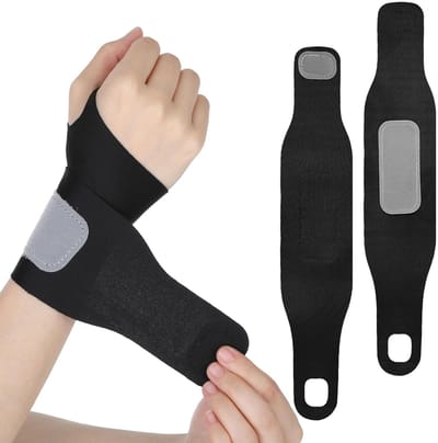 Set van 2 Ultra Dunne Polsbanden, Elastische Polssteun voor Tendinitis, Carpaal Tunnel en Pijnverlichting tijdens Sport en Activiteiten
