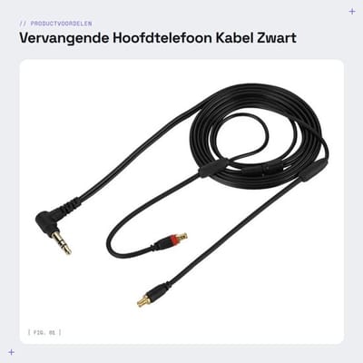 Hoofdtelefoon Kabel - 3.5mm Goud Geplateerde Plug - Zacht TPE - Duurzaam - Hoge Geluidskwaliteit - Compatibel met Meerdere Apparaten - Headphone Kabel