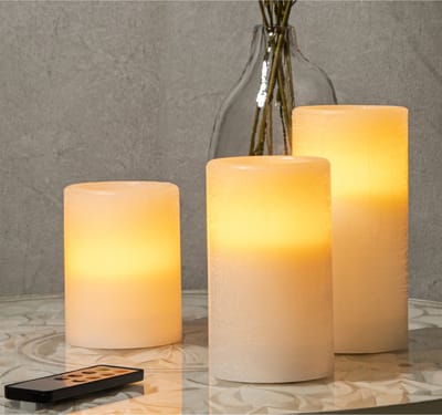 Haushalt 55040 - Kaarsen - vlamloos - LED - set van 3 - timerfunctie
