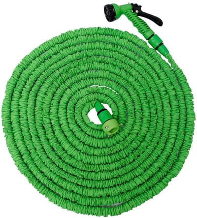 Flexibele Tuinslang 10-30 m - Uittrekbare Waterslang voor Tuin met 7-standen Sproeikop - Groen