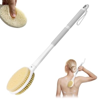 Exfoliërende Rugschrobber met Lange Steel – Lichaamsdoucheborstel van 44 cm voor Effectieve Reiniging