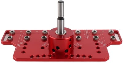 Dailygoods- Boormal Scharnierboorjig - Boorgeleider - Plankpinmal - Gehard Stalen Boren - Inclusief Scharnierschroeven - Nauwkeurig en Efficiënt - Scharnierboor