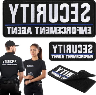 Veiligheids Patches voor Uniformen en Jassen, 2 Stuks, Geborduurde Patches met Bevestigingssystemen, Klein en Groot Formaat