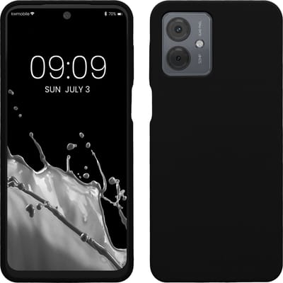 kwmobile telefoonhoesje geschikt voor Motorola Moto G14 - Hoesje met siliconen coating - Smartphone case in zwart
