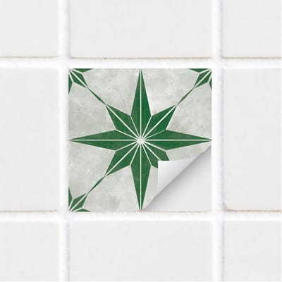 Allecto - Waterdichte tegelstickers - Zelfklevende muursticker - 20 x 20 cm - Boho-stijl - Geschikt voor keuken en badkamer