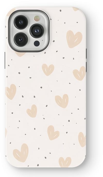 Tough Hoesje met Hartjes geschikt voor iPhone 13 Pro | Little Love Tough Case Geschikt voor Mag | Hartjes Print Backcover geschikt voor iPhone 13 Pro Calm Hearts