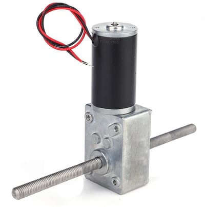 Krachtige 12V Gearbox Motor met Hoge Koppel, M8 Worm Gear en Dubbele As voor Efficiënte Overbrenging en Betrouwbare Prestaties