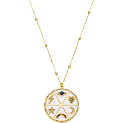 Luxenter Ketting met veelkleurige zirkonia en 18-karaats goudkleurige afwerking - Thiem