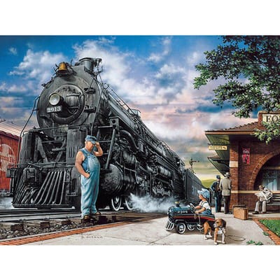 Peinture diamant 5D de paysage, image en strass, mosaïque de Train, point de croix, décoration d'intérieur 20X30CM gray