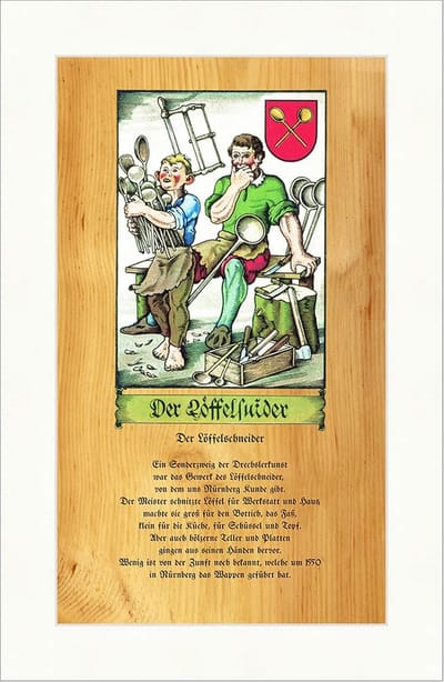 Lepel Snijder Stand - Houtbewerking Gereedschap - Handwerk Lepels - Giclee Kunst Print - 24 x 36 cm - 8 Kleuren
