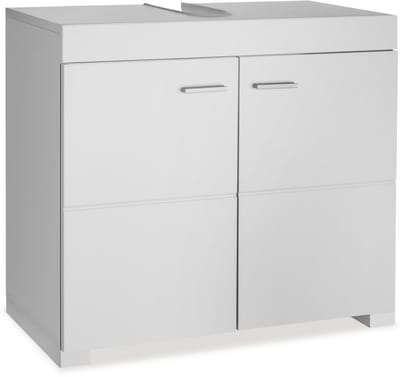 tectake® onderkast voor wastafel - wastafelonderkast - 2 ruime vakken, Spaanplaat en MDF-plaat, 60 x 35 x 56 cm
