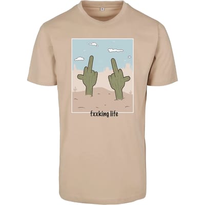 Mister Tee - Fucking Life Heren T-shirt - XS - Creme