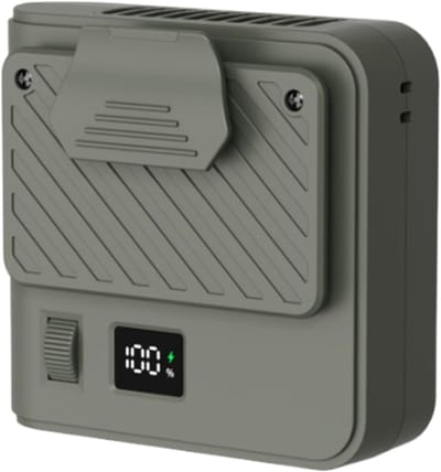 Riemventilator oplaadbaar - traploos instelbaar, 3000 mAh, onder shirt te dragen, voor buitenwerk reizen en sport - Groen