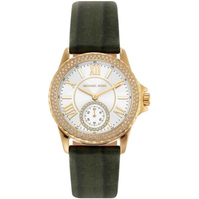 Montre Michael Kors Mini Everest à Trois Aiguilles Cuir Daim Croco Amazon MK4720 noir