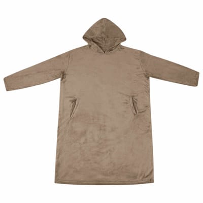 vidaXL Deken hoodie Camel S Flanel