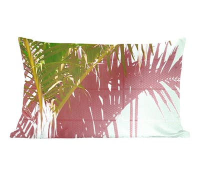 Sierkussens - Kussentjes Woonkamer - 50x30 cm - Plant - Zomer - Tropisch - Roze