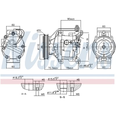 Compressor airconditioning NISSENS 890047
