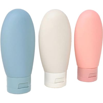 60 ml Scandinavische stijl reisknijpflessen lekvrije PE draagbare doseerfles voor shampoo, lichaam gray