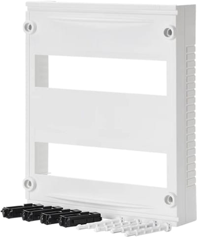 f-tronic afdekplaat veldverdeler 2-rijen met schroeven kunststof wit (7110623)