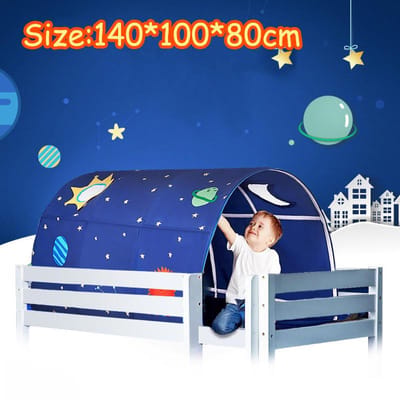 Kinderbedtent Tunnel Speelhuisje Klein Huis Kamerdecoratie Tent Kruiptunnel Speelgoed Kinder Spelletjes Huis Tent Tunnel Op Bed blue