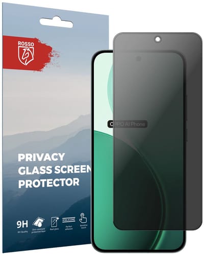Rosso Privacy Screen Protector Geschikt voor de Oppo Reno 14 Pro - 9H Gehard Glas - Case Friendly Tempered Glass - Eenvoudige Installatie