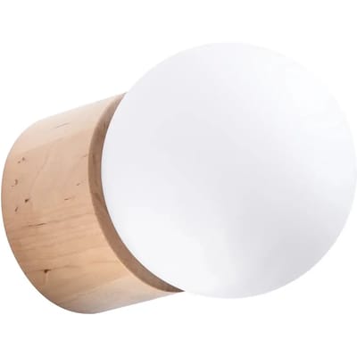 Sollux Lighting Wandlamp Boomo - G9 - natuurlijk hout - hout - 12x12x17cm