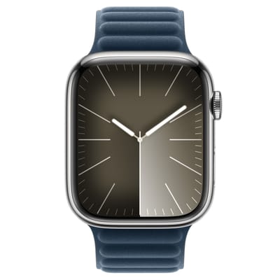Magnetic Link-bandje FineWoven voor de Apple Watch | 44/45/46/49 mm - Maat M/L - Baltic Blue