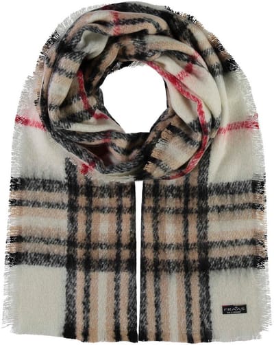 FRAAS Sjaal Cashmink® stole with FRAAS pattern Cream White Wit Veelkleurig