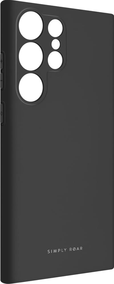 R-O-A-R, Hoesje Geschikt voor Samsung S23 Ultra Siliconen Mat Soft Touch, Zwart
