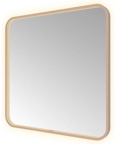 Hotbath &More Mirrors Soft Square LED Badkamerspiegel - Rechthoek - 80 x 80 cm - Geborsteld Koper Pvd