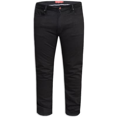 Duke Heren D555 Claude Stretch Tapered Stretch Kingsize Jeans 50S zwart
