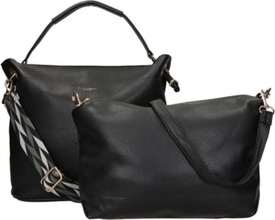 Flora & Co Grote Crossbodytas / Schoudertas Dames - Marie - Zwart