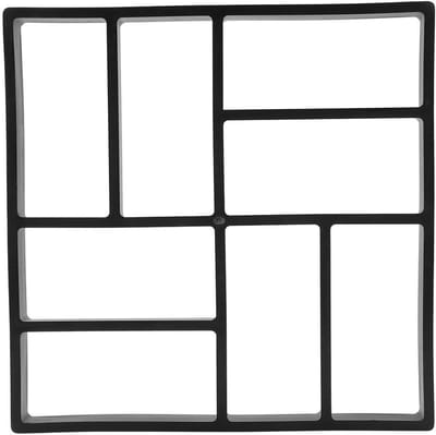 Naroote Beton Bestrating Mal Duurzaam Geometrische Tuin Opstap Mal voor Huis Tuin Pad Zwart 15,75 Inch Bestrating