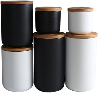 Ceramische Voedselopslag Pot met Eco-vriendelijk Afgedicht Deksel, 260ml Opslagcontainer voor Thee, Suiker en Koffiebonen