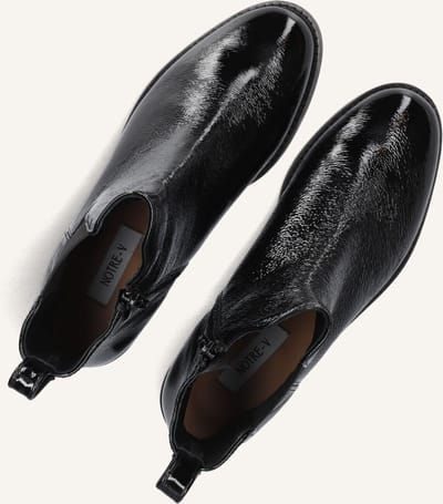 Notre-V 3422 Enkellaarsjes - Enkelboots met rits - Dames - Zwart - Maat 36