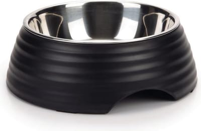 Beeztees Rimpu - Hondenvoerbak - Melamine - Zwart - 22 cm
