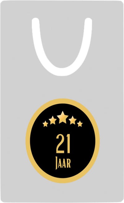 Hacebo® - 21 jaar metalen boekenlegger - iemand die 21 jaar is geworden of 21 jaar lang een relatie hebben of getrouwd zijn - verjaardagscadeau - verjaardag - cadeau - kado - geschenk - gift Bladwijzer boekenleggers - 7.6 cm x 5cm