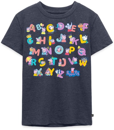 Peppa Pig Ontwerp Alfabet Met Peppa Premium T Shirt Kinderen