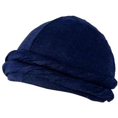 1 Stuk Vintage Tulband Voor Mannen Vintage Hoofddoeken Voor Mannen Stretch Modal En Satijn Tulband Sjaal Stropdas Voor Haar blue