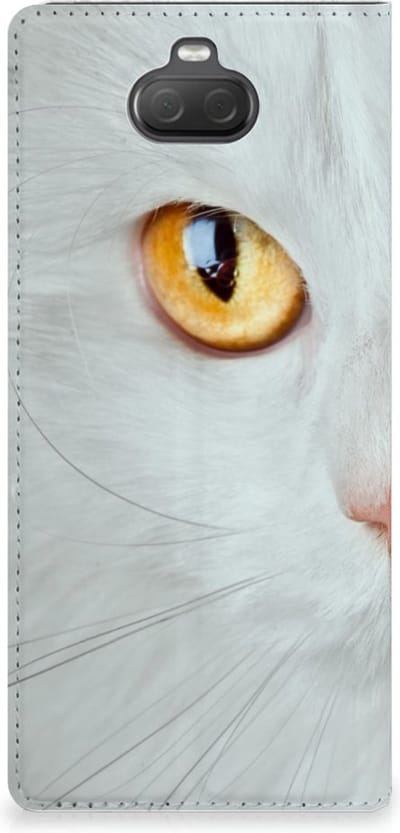 Sony Xperia 10 Plus Hoesje maken Witte Kat