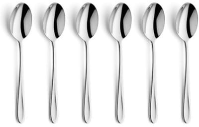 Amefa Monaco - 6-delige theelepel set - voor 6 personen - zilverkleurig - RVS - vaatwasmachinebestendig - 18/10 - 6 persoons