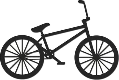 Hout-Kado - BMX Cross Fiets - Large - Zwart - Geometrische dieren en vormen - Hout - Lasergesneden- Wanddecoratie