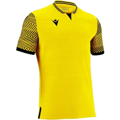 Macron Tureis Shirt Korte Mouw Heren - Geel / Zwart | Maat: 3XL