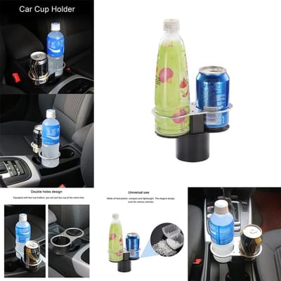 Autobekerhouder Flessenhouder Dubbele Bekerhouder Standaard Auto Plastic Bekerhouders gray