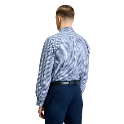 Ben Sherman Heren Signature Gingham Overhemd met Lange Mouwen (Donkerblauw)